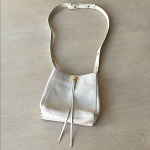 Rebecca Minkoff Cream Studded Leather Shoulder Bag